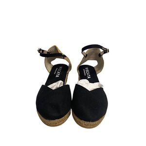 VISCATA Barcelona Women’s Wedge Espadrilles Size 41 US Size 10-10.5 Black New